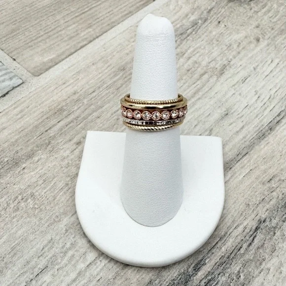 Mixed Metal Stackable Rings - Picture 2 of 6